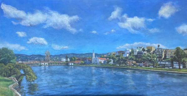 "Around the Lake" Acrylic on Canvas